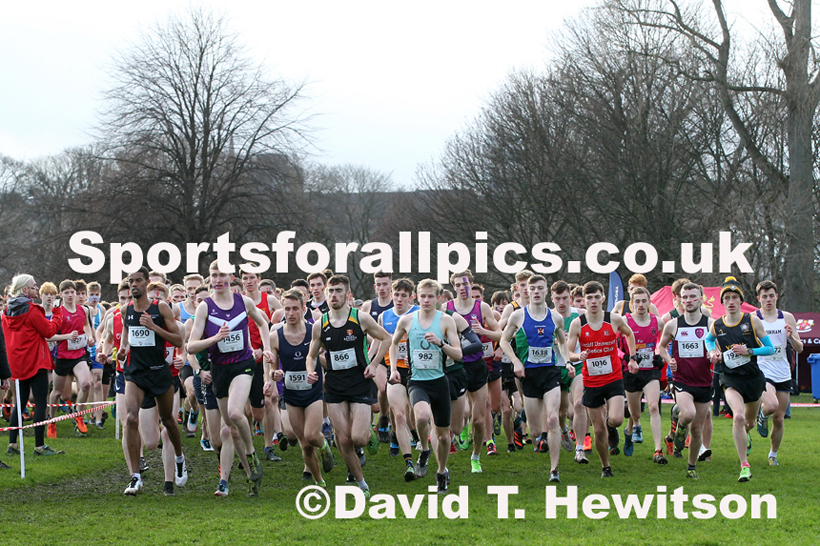 Mens long race  2020 BUCS Cross Country Champs., Edinburgh.  Photo: David T. Hewitson/Sports for All Pics